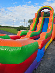 RS201 1752281912 18' Rainbow Wet/Dry Single Lane Slide