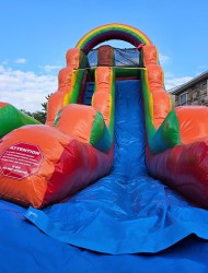 RS202 1752281913 18' Rainbow Wet/Dry Single Lane Slide