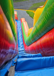 RS20Ladder20Down 1752281913 18' Rainbow Wet/Dry Single Lane Slide